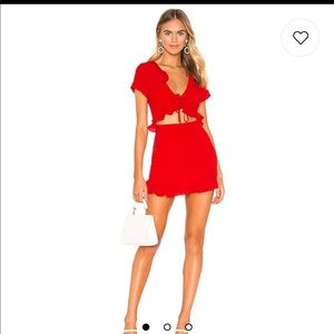 More to come red ruffle dress brand new with tags